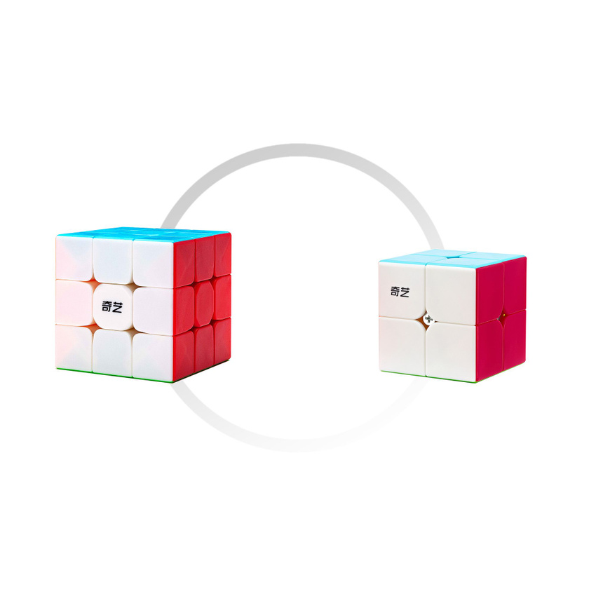 Комплект кубик Рубика для новичка QiYi (MofangGe) Warrior S 3x3x3 + Qidi S2 2x2, Color
